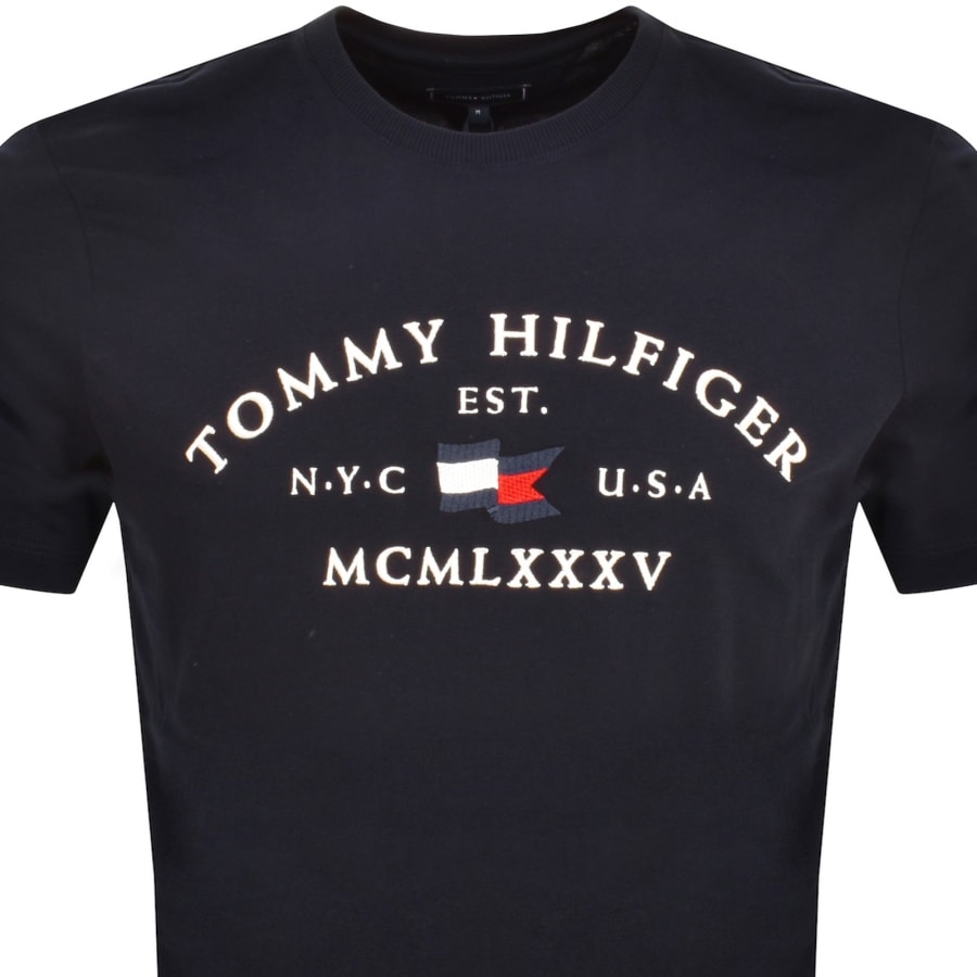 Tommy Hilfiger Logo T Shirt NavyTommy Hilfiger Logo T Shirt Navy Male XX Large